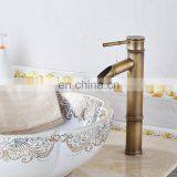 Горячее предложение: художественный вазонный кран для ванной комнаты с одной ручкой из античного латунированного металла