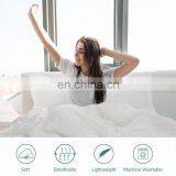 White Zipper Seersucker Microfibre Oversized Queen King Duvet Cover Set thumbnail-2