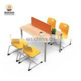 Simple Steel Structure School Library Furniture Table and Chair