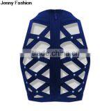 Jenny Fashion 2016 New O Neck Royal Red Black White Pink Sey Beading Women Summer Bandage Fashion Crop Top thumbnail-5