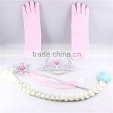 Queen Elsa Princess Anna Magic Wand + Rhinestone Tiaras + Hair Crown + Glove Girl Gift SET SU041 thumbnail-4