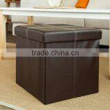 Strong Load-Bearing Foldable Storage Ottoman thumbnail-1