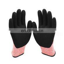 HY En388 4544 High Cut Risk Applications Glove Premium Quality Sandy Nitrile Scrub Cut Resistant Work Glove thumbnail-3