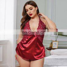 2021 Wholesale New Arrive, Fashion Women Satin Cami Plus Size Lingerie/ thumbnail-2