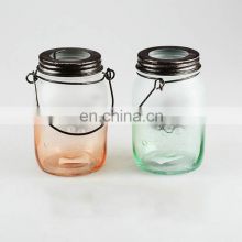 Glass Storage Jar with Colored Plastic Food Storage Bottles & Jars Cover Transparent Modern 100% Food Safe Glass