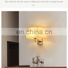 Acrylic LED Wall Lamp Black Gold LED Bedside Corridor Wall Lamp Iron Cloth Lampshade Wall Light thumbnail-4