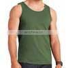 Army Green Plain Tank Top for Men Cotton Spandex Jersey Tanks Wholesale Gym Wear thumbnail-5