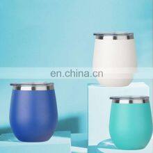 Hot Sale Engraved Camping Personalized Modern Travel Unique Metal Pink Colored Custom Stemless Wine Glass thumbnail-2