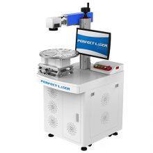 50W 100W Customized Rotary Table Surgical Scissors Metal and Plastic Fiber Laser Etching Marking Machine thumbnail-2