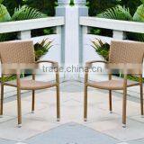 High quality best selling honey wicker PE chair with iron frame from Vietnam