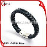 Customized Logo Clasps for Leather Bracelets Bio Magnetic Bracelet Genuine Mens Handmade Braided Leather Bracelet Quality Choice Mo thumbnail-3