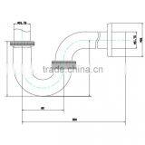 High Quality Chrome Plated Brass Decorative Bathroom S-Trap thumbnail-2