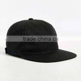Promotional Black Cotton no Logo Blank Strap Back Hat thumbnail-4