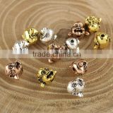 JFA1047 Silver gold rose gold plated metal laughing buddha head beads