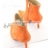 Suede Orange 7cm Sexy Lady Boot High Heel Winter Snow Boots With Certificate thumbnail-1