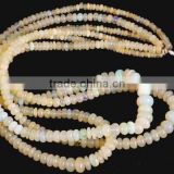 1 Strand Super Finest Quality Ethiopian Opal Faceted Rondelle Bead 3-8mm 16"Long,Smooth Stack Rondelle Beads, Welo Opal