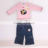Fashion Designed for Children Suit With Cotton T-shirt and Jeans for Girls Clothing thumbnail-6