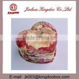 Jinhua Supplier Handmade Small Heart Shape Floral Pattern Paper Gift Box