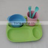 Eco-friendly Bamboo Fiber Kids Dinner Sets thumbnail-5