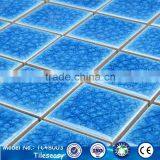 China Foshan Blue Glazed Swimming Pool Ceramic Mosaic Tile