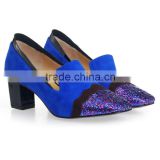 Beauty big size Hongkong trend studded low heel wholesale china women shoes