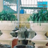 Decorative garden stone flower pot marble hand carved sculpture from Vietnam
