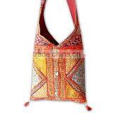 50 Pcs Lot Cotton Handmade Tribal Design Shoulder Bag/Girls College Bag thumbnail-1