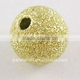 Brass Stardust Beads for Jewelry, Nickel Free, Round, Golden(EC226-NFG)