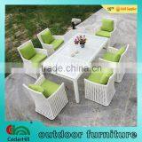 2015 PE Rattan Weave Dining Set New Style 6 Chair