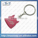 Promotion Latest Pink Custom 3D Cap Shape Soft PVC Rubber Keychains