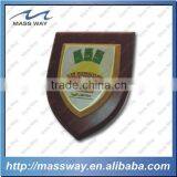 Custom High Quality Souvenir Metal Lapel Pin Badge With Wood Background