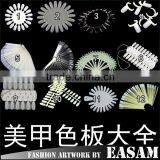 Factory Sale Different Shape Plastic Nail Gel Polish Color Display/nail Art Color Chart Quality Choice