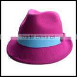 2016 New Design 100% Australian Pure Wool Felt Lady Trilby Winter Hat