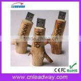 Eco-friendly Branch Shape Wood Usb Flash Drive Engraving Custom Logo thumbnail-1