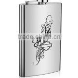 2014 Best Seller ! ! ! Screen Printing Hip Flask thumbnail-1