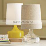 11.23-2 Mid Century Inspired Blown Glass Clear Perch Table Lamp a Petite Silhouette Elegant Addition to a Nightstand thumbnail-3