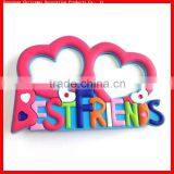 Non-phthalates and Lead Free 3D Soft Pvc Friendship Photo Frame for Promotion