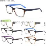 2015 fashion spectacle frame, plating optical frame for female with aceate temple