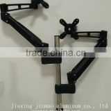 gas spring aluminum lcd monitor arm for double monitors vesa mount