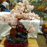 Magic Design Natural Rock Rose Quartz Stone Crystal Tree