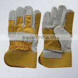 10.5" Premium Reinforced Palm Cow Split Leather Working Glove thumbnail-2
