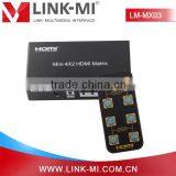 LINK-MI LM-MX03 HDMI 1.3 HDCP 2.0 High Definition Audio Video Mini HDMI Matrix 4x2