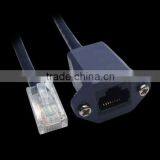 Panel Mount RJ45 Male to Dual Double Female Cable Ethernet Lan Network Adapter Cable thumbnail-1