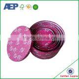 Flower Packaging Use Costom Made Large Printed Cardboard Round Gift Box With Lid on Demand thumbnail-3