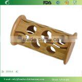 DT014/Bamboo Wooden Salt Pepper Surgar Spice Glass Bottle Jar Shaker Holder Rack thumbnail-2