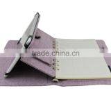 Linen Cover Notebook with Power Bank