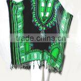 Vintage Retro HIPPIE BOHO GYPSY ART Music Festival African Dashiki Fringe Shirt Shirts BLACK thumbnail-4