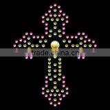 T14050017 Wholesale Cross Rhinestone Transfer Cross Design