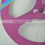 2016 New Arrival PINK 3 Spoke Wheels Carbon Bike Fashion Carbon Tri-spoke Wheels thumbnail-2