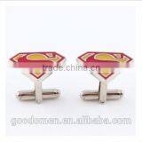 Gold Plated Stainless Steel Superman Cufflinks Wholesale thumbnail-1